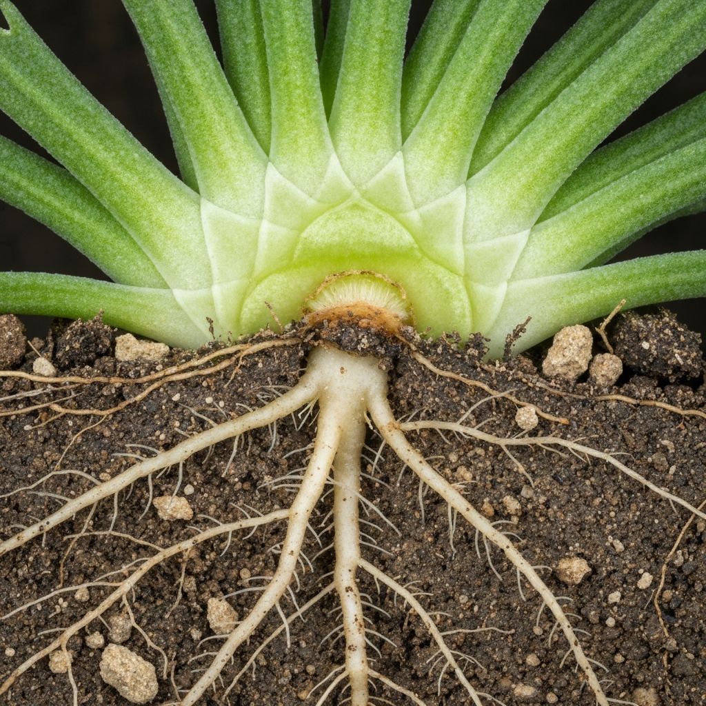 Pflanzenwurzeln und Erde